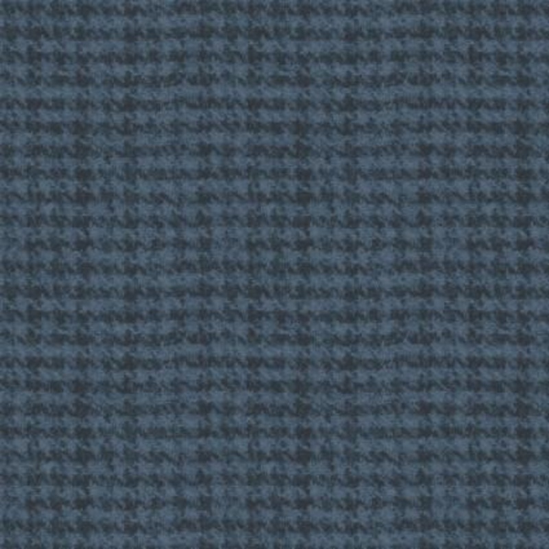 Woolies Flannel Houndstooth Dark Navy Blue