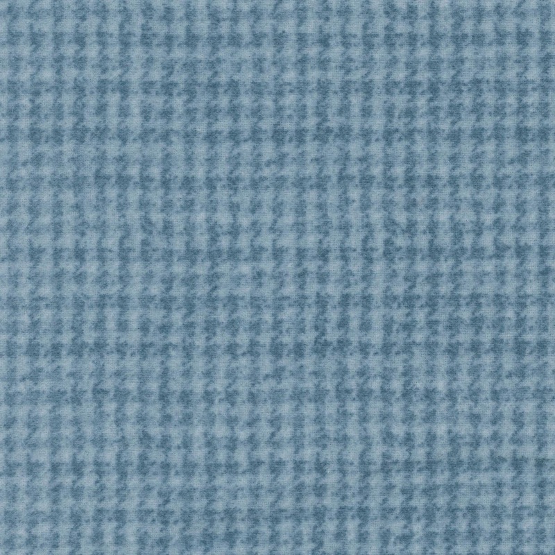 Woolies Flannel Houndstooth Light Blue