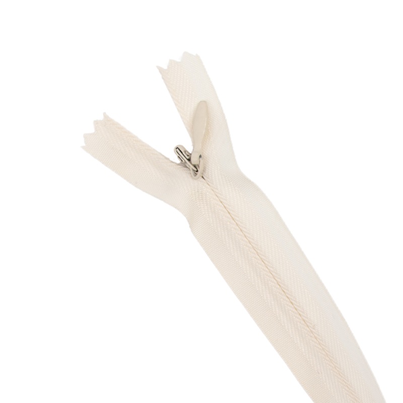 22″ Invisible Zipper Ivory White