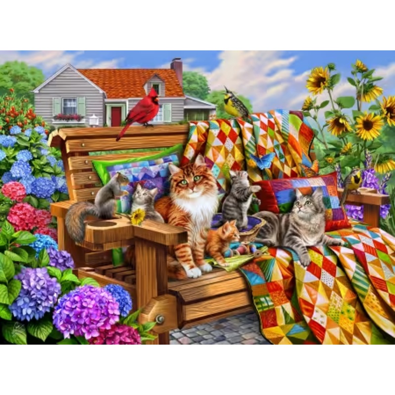 Cats and Quilts Puzzle 1000 Pieces