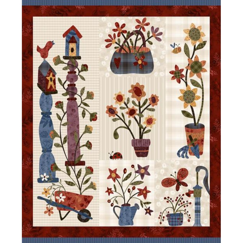Flossie’s Flowers 36″ x 44″ Panel Cream Multi