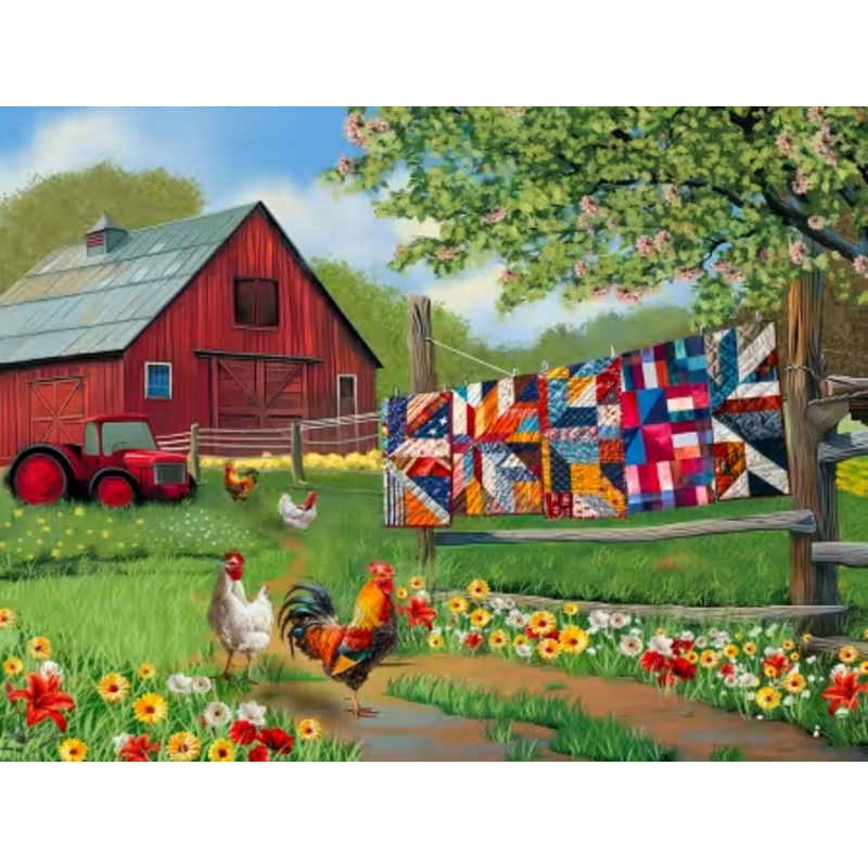 Quilts on the Farm Puzzle 500 Pieces
