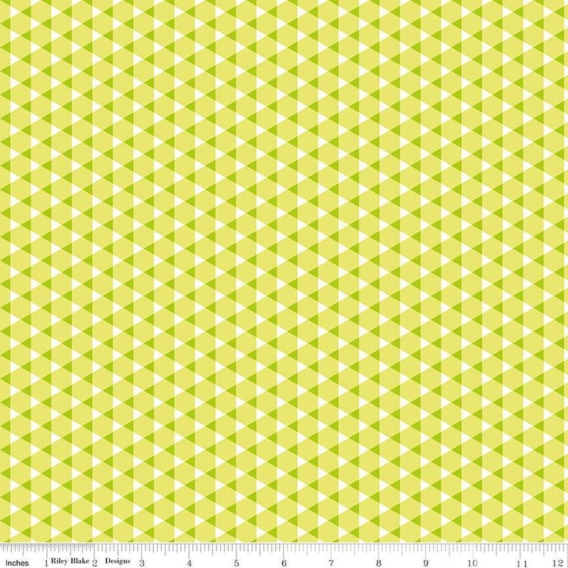Vibrance Triangle Gingham Pear Green