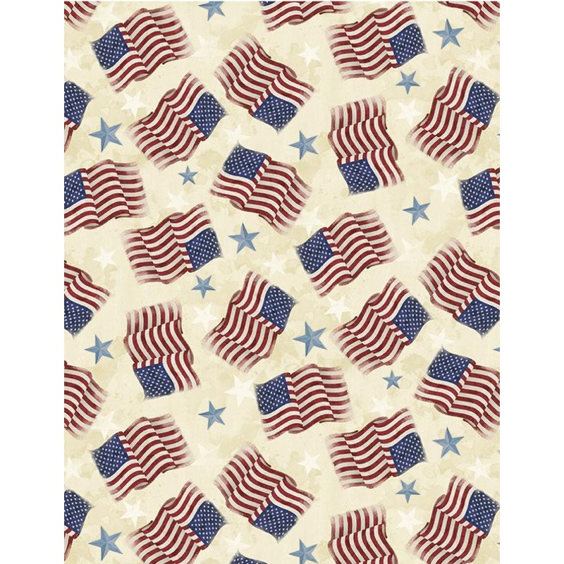 America My Home Flag & Star Toss Tan – 1 Yard Left – Verified!