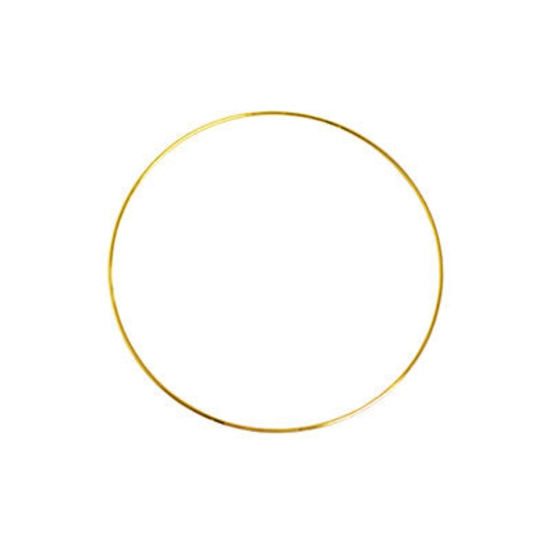 20CM METAL MACRAME RING GOLD