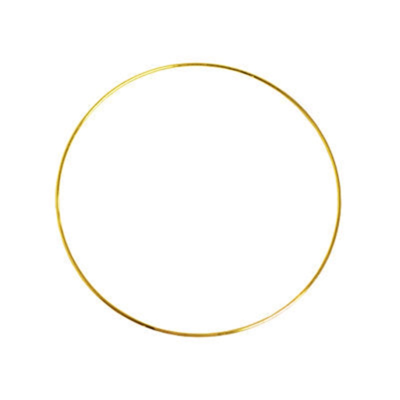 25CM METAL MACRAME RING GOLD