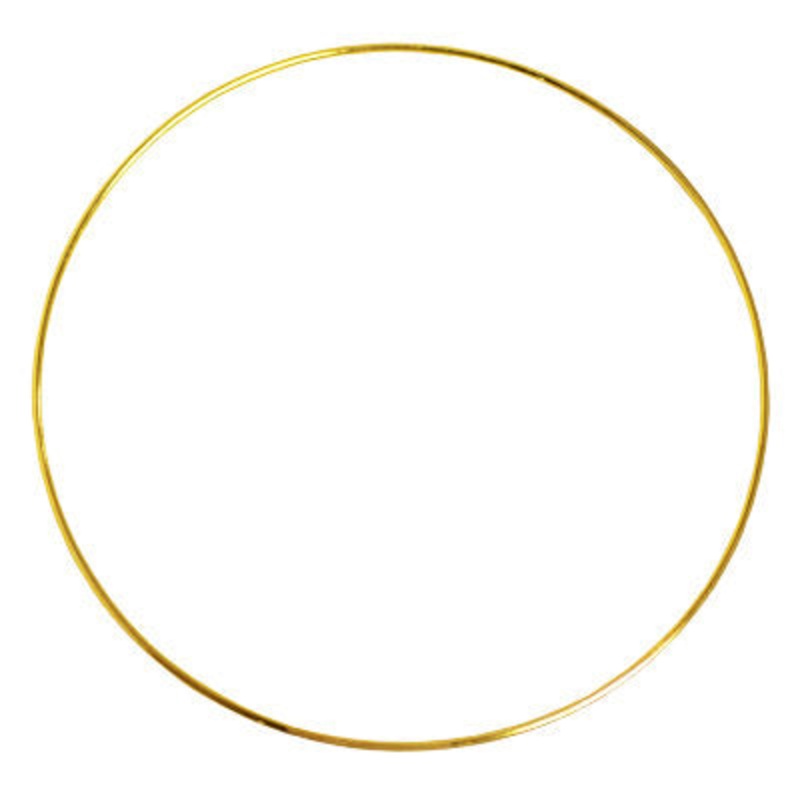 30CM METAL MACRAME RING GOLD