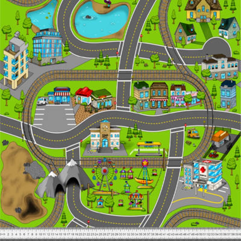 AROUND TOWN PLAYMAT PANEL – SIZE 50″X60″