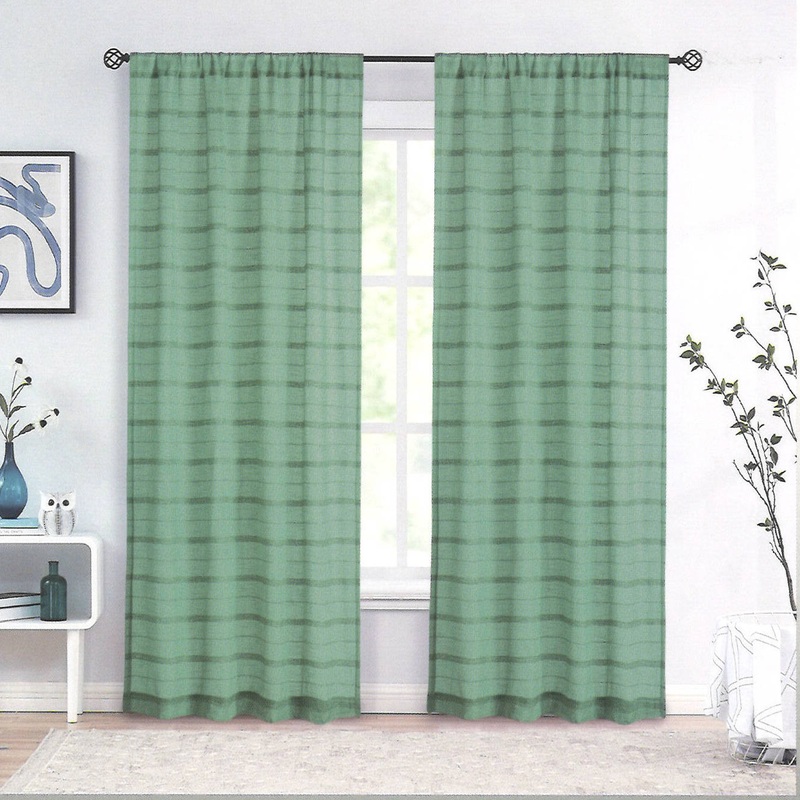 CARNABY STRIPE ROD POCKET PANEL – SAGE 003 SAGE