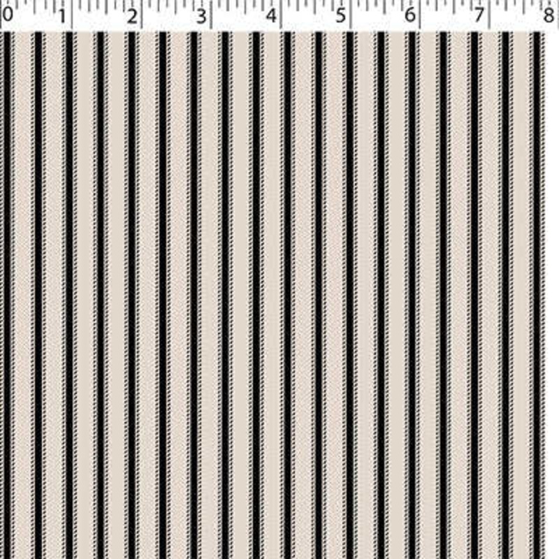 BELLA CASA COLLECTION – TICKING STRIPE 001 BLACK