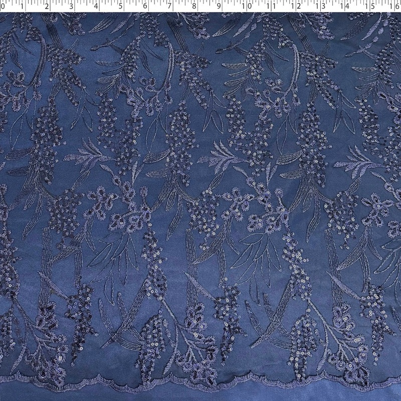 LUCIANA EMBROIDERED SEQUIN TULLE – DOT CLUSTERS 000 WHITE