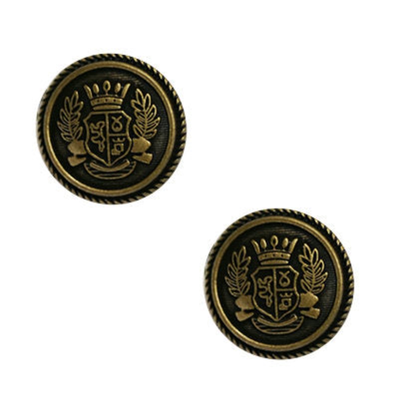 MILITARY BUTTON – 15MM 997 ANTIQUE BRASS