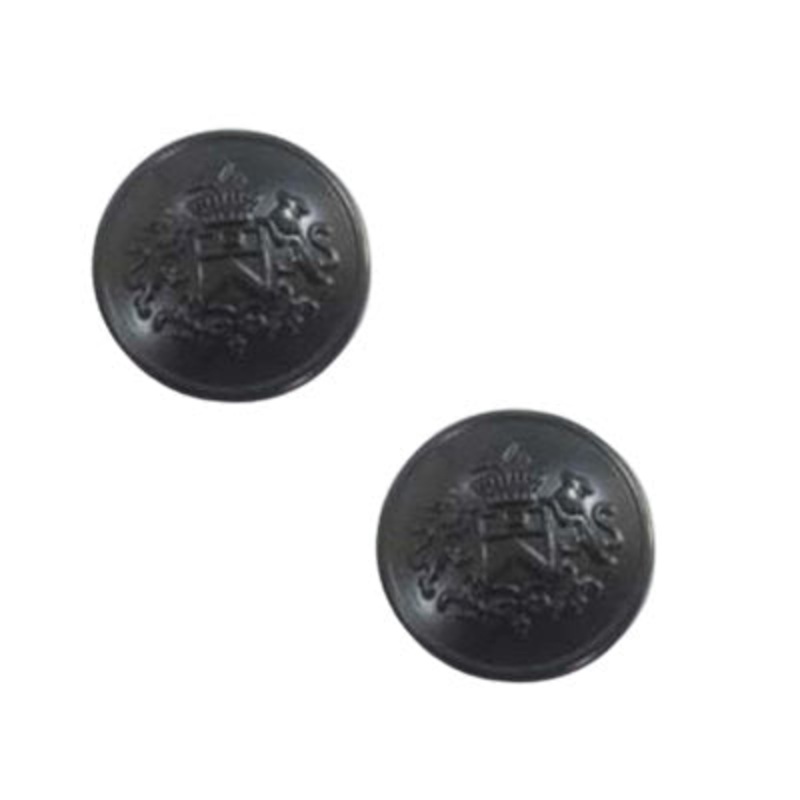 MILITARY BUTTON – 15MM 998 BRUSHED BLACK