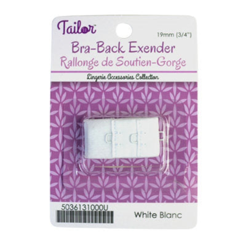 19MM BRA-BACK EXTENDER  WITHOUT ELASTIC 000 WHITE