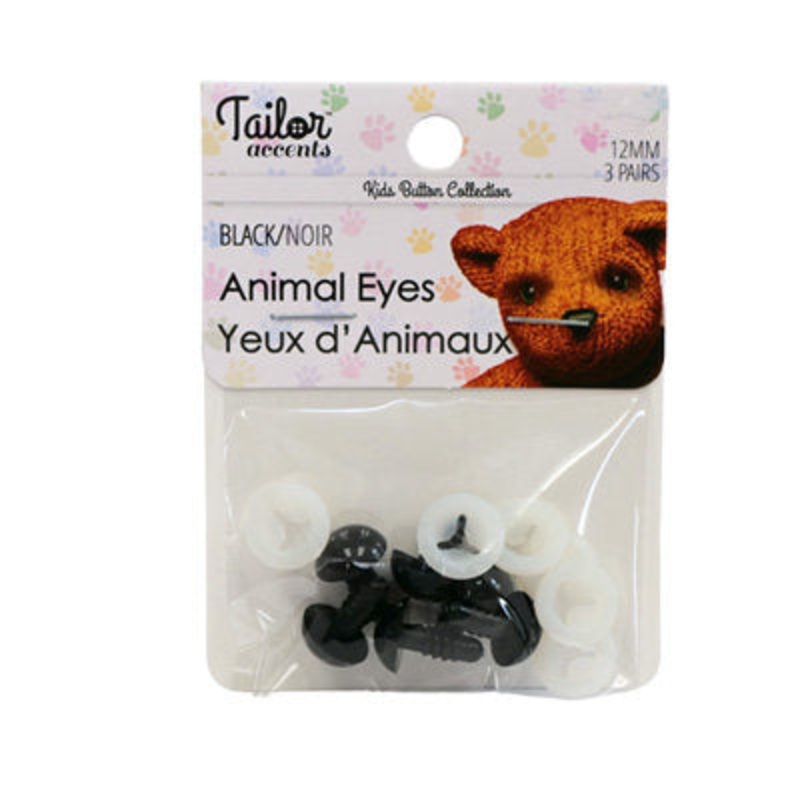 ANIMAL EYES – 12MM 001 BLACK