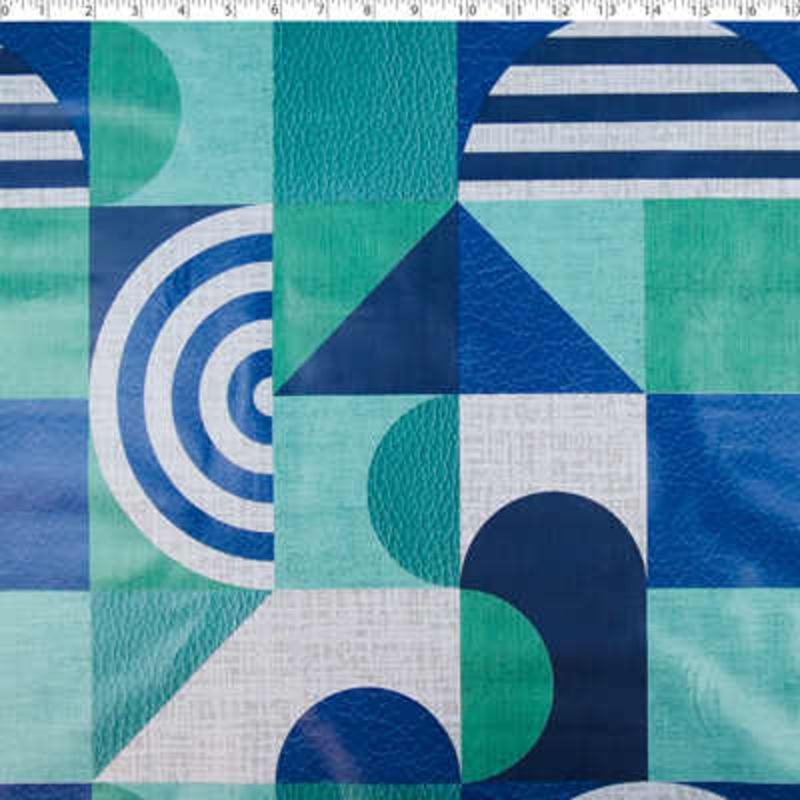VINYL TABLING – ABSTRACT 789 TEAL