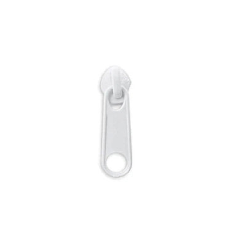 #5 NON-LOCKING COIL ZIPPER SLIDER WHITE