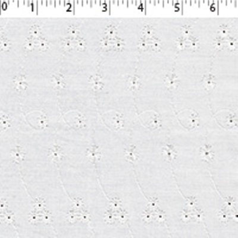 EMBROIDERED EYELETS (3) 010 IVORY