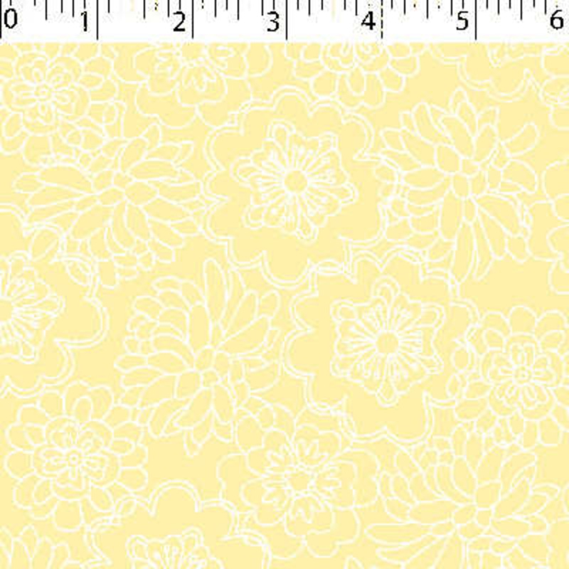 POESIE PRINTS – OUTLINE FLORAL 010 YELLOW