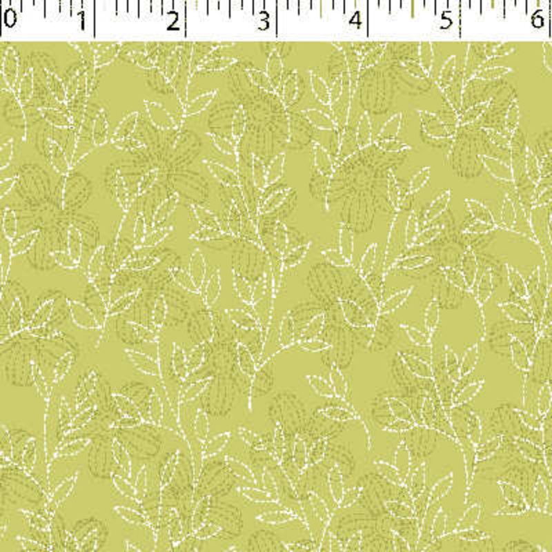 POESIE PRINTS – STITCHED LEAF 013 MOSS