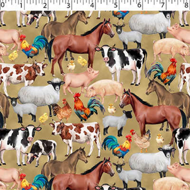 0649201 COUNTRY FARM – FARM ANIMALS 002 NATURAL
