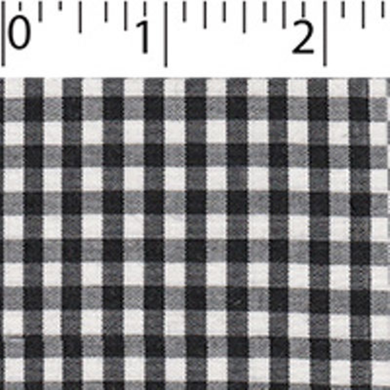 CHECKERBOARD GINGHAM (1/8 INCH CHECK) 001 BLACK