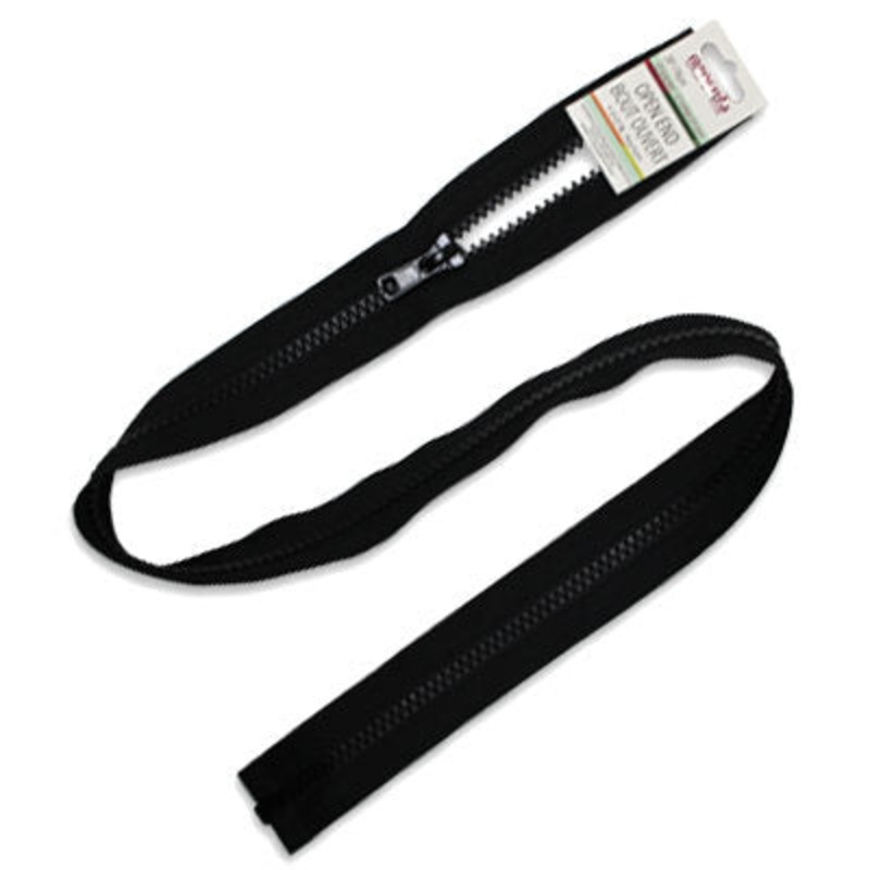 ONE WAY SEPARATING ZIPPER 28 INCH 001 BLACK