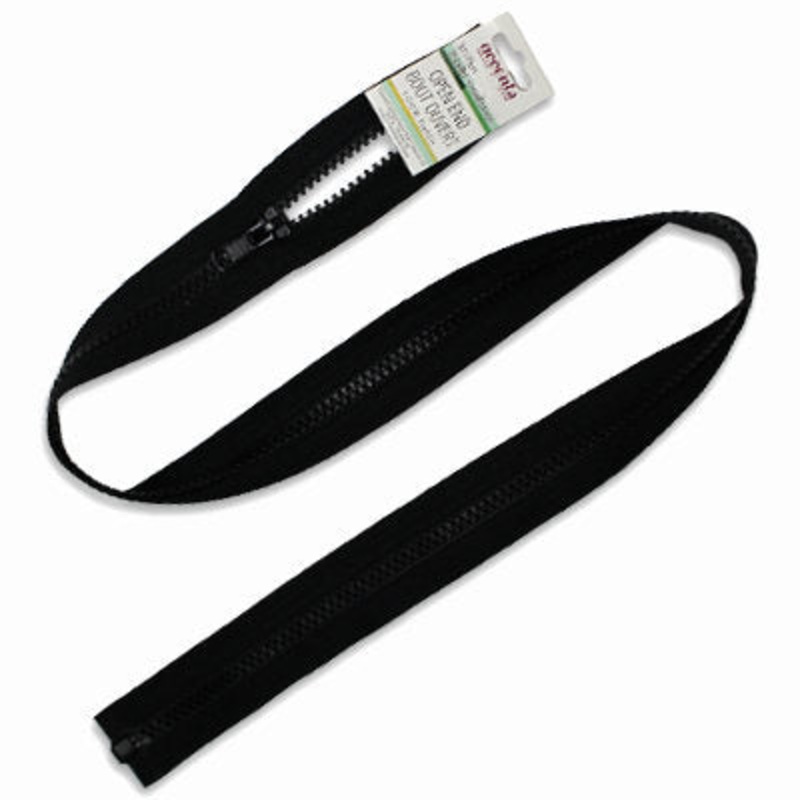 ONE WAY SEPARATING ZIPPER 30 INCH 001 BLACK