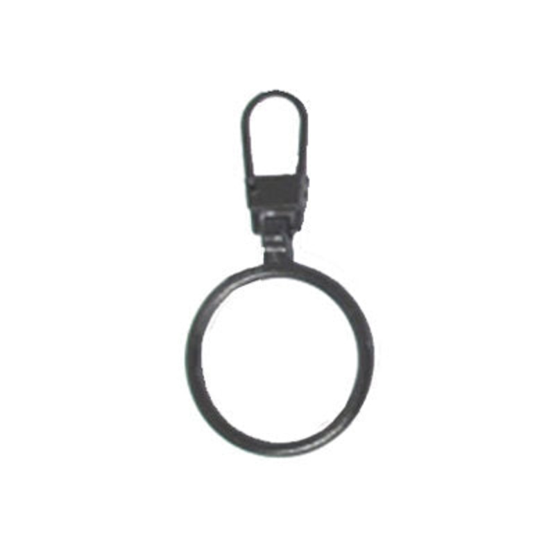 ZIPPER PULL O-RING 2.4CM 001 BLACK