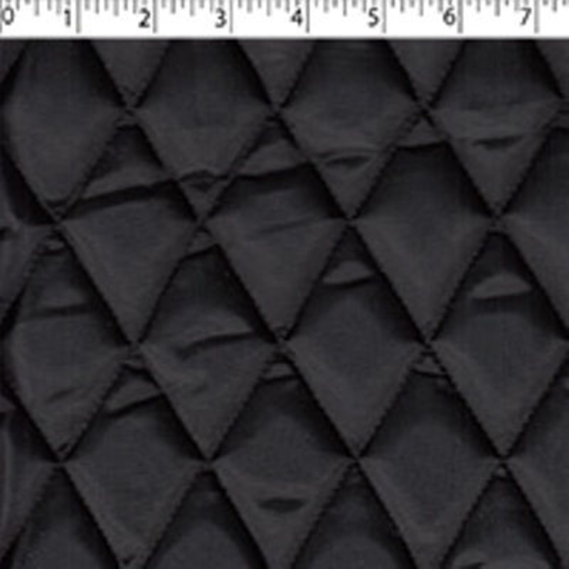 QUILTED PREMIERE LINING (DIAMOND QUILT) 001 Black