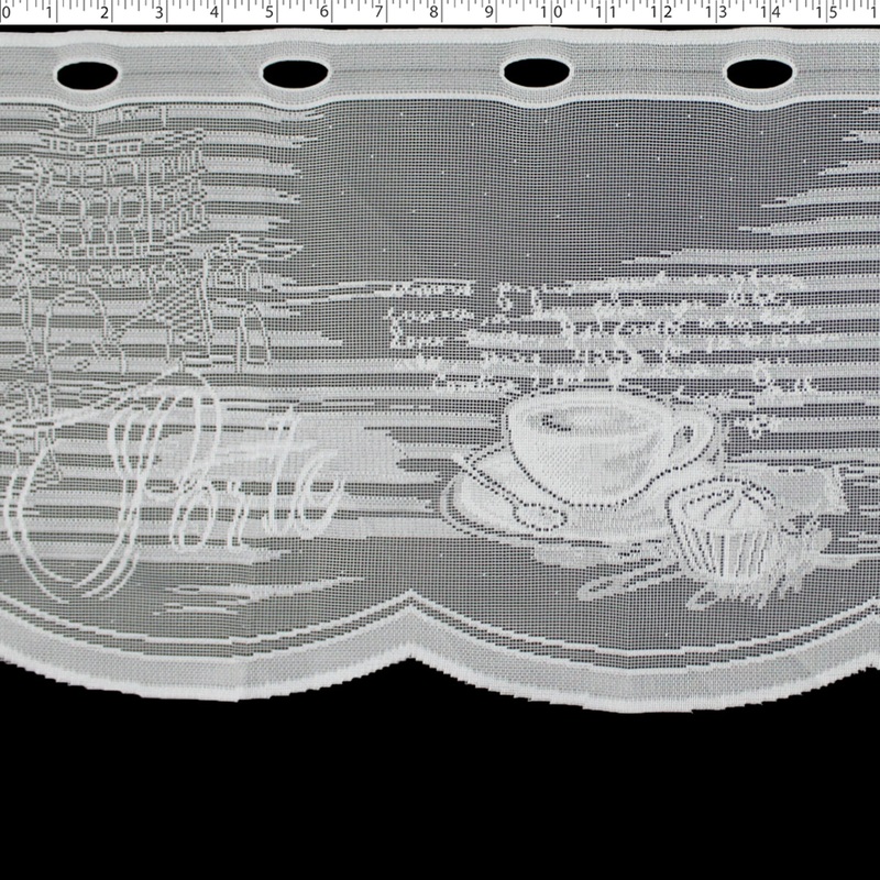 DRAPERY CAFE LACE 12″ – BREAKTIME 000 WHITE