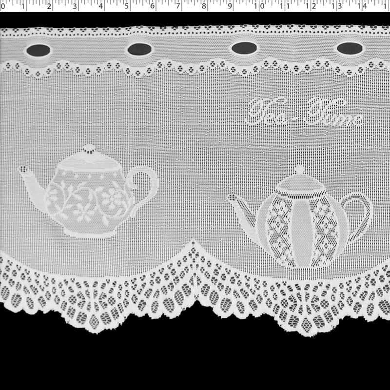 DRAPERY CAFE LACE 12″ – TEATIME 000 WHITE
