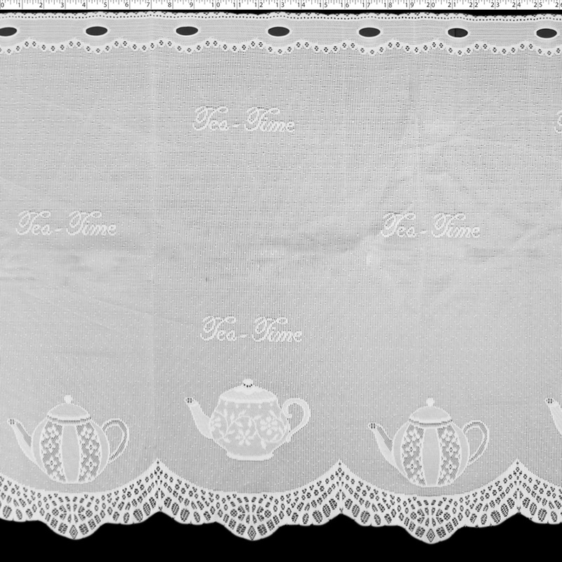 DRAPERY CAFE LACE 24″ – TEATIME 000 WHIITE