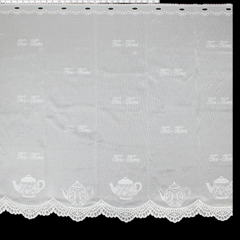 DRAPERY CAFE LACE 36″ – TEATIME 000 WHITE