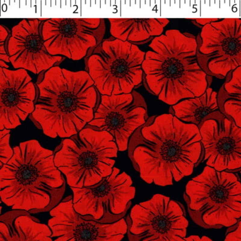 POPPY FIELD – PACKED POPPIES 003 BLACK