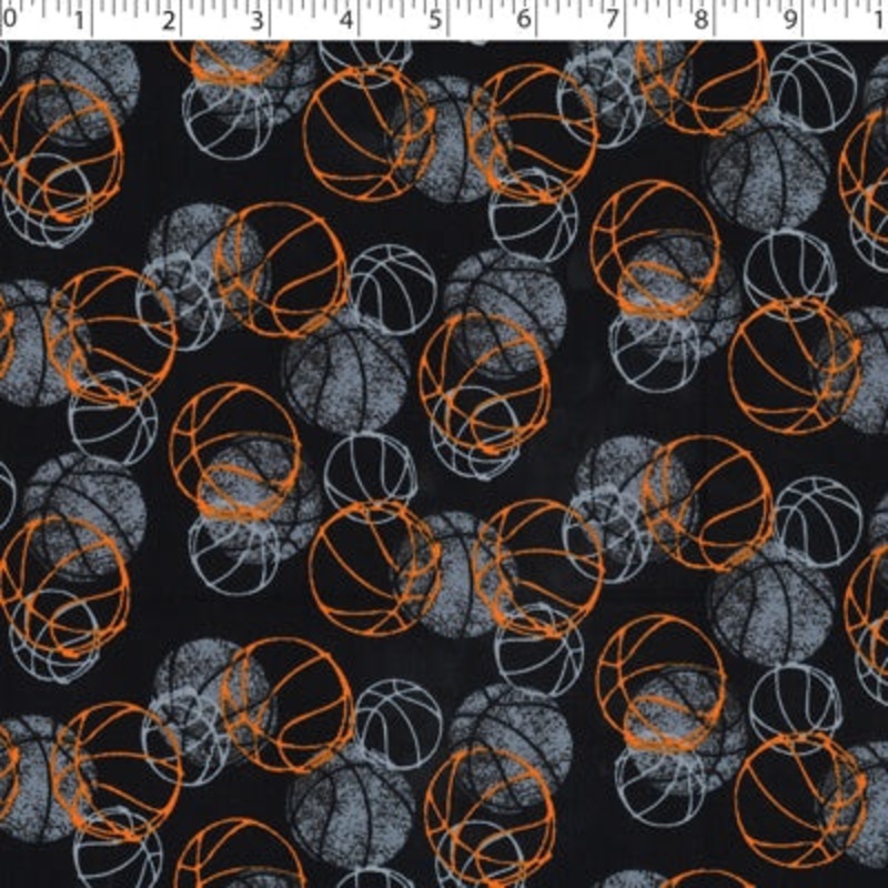 TEAM SPORTS – BASKETBALL OUTLINE 007 BLACK