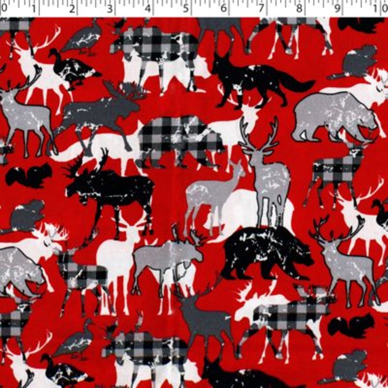 CANADIANA – ANIMAL OUTLINES 005 RED