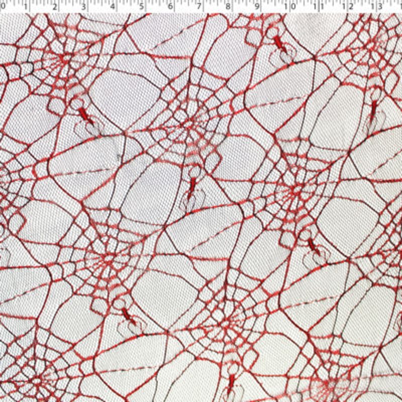 YARN DYED SPIDER LACE 325 RED