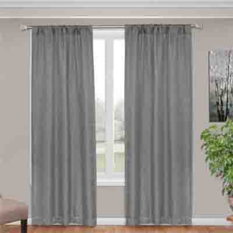 EC1125C Mckenna Rod Pocket Panels 40″x 84″ (package contains 2 panels) CHARCOAL