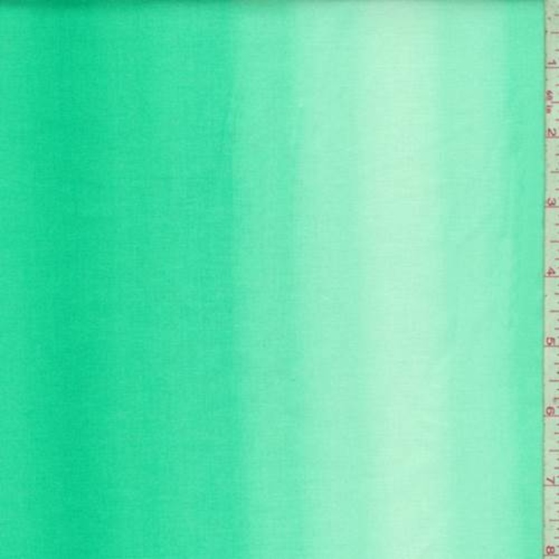 1 1/4 YD PC-Dark Mint Green Ombre Print Cotton Fabric