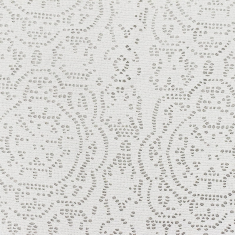 1 5/8 YD PC-Milk White Medallion Floral Stretch Nylon Crochet Knit Fabric