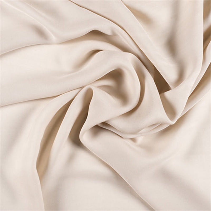 1 1/2 YD PC-Runway Silks Beige Silk Double Georgette Fabric – Reorderable