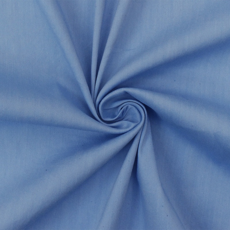 1 3/8 YD PC-Blue Solid Stretch Poly Broadcloth Woven Fabric
