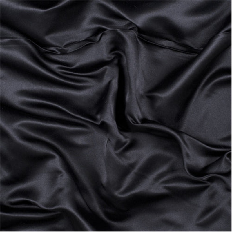 1 YD PC-Runway Silks Black Silk Duchess Satin Fabric – Reorderable