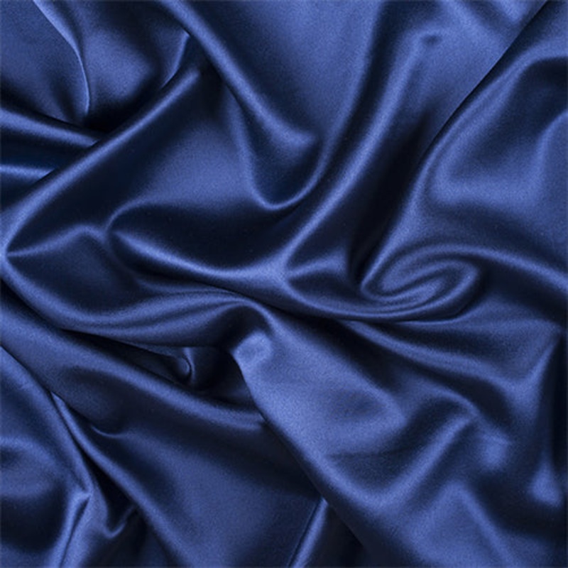 1 YD PC-Runway Silks Dark Blue Silk Crepe Back Satin Fabric – Reorderable