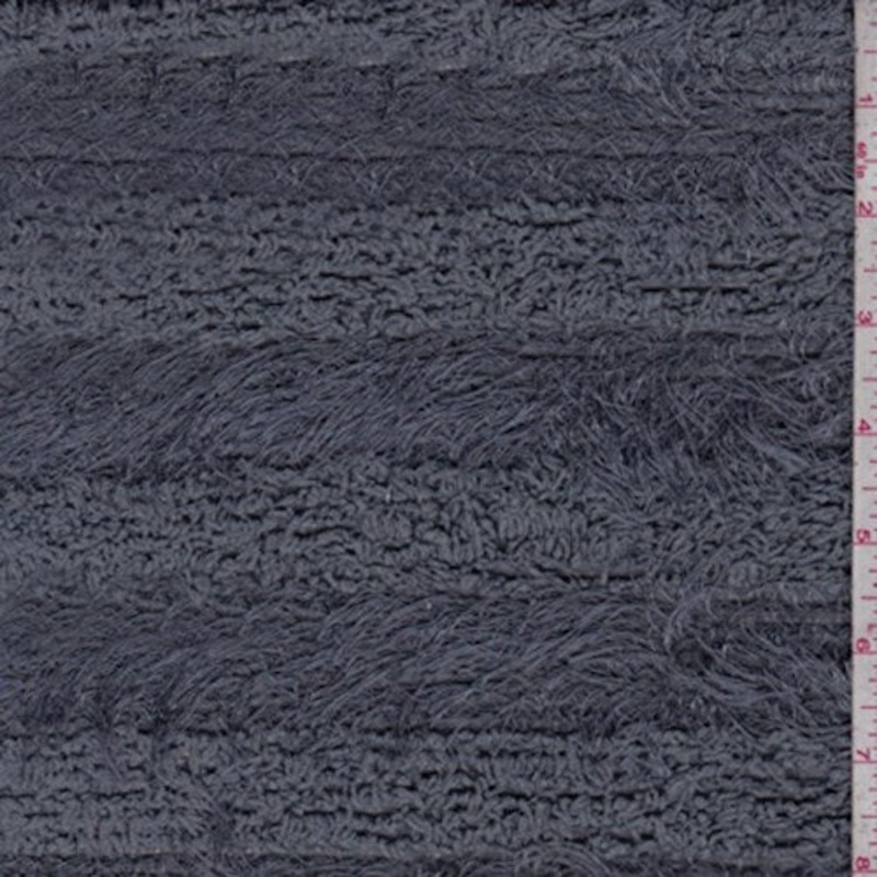 1 1/2 YD PC-Nickel Eyelash Chenille Knit Fabric