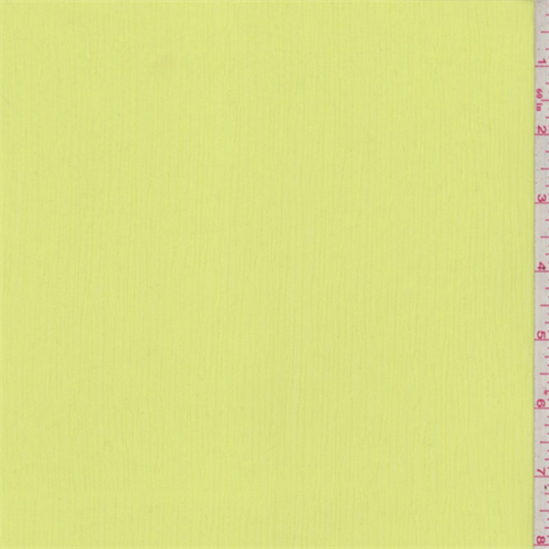 1 YD PC-Lemon Yellow Textured Chiffon Fabric