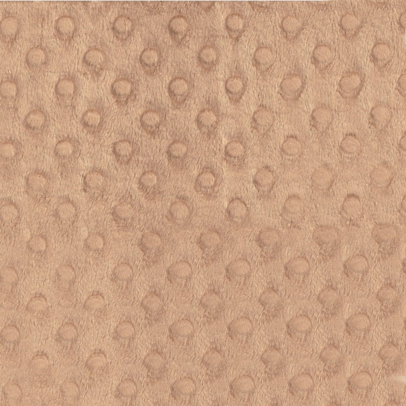 12 YD Bolt-Camel Minky Dot Fabric