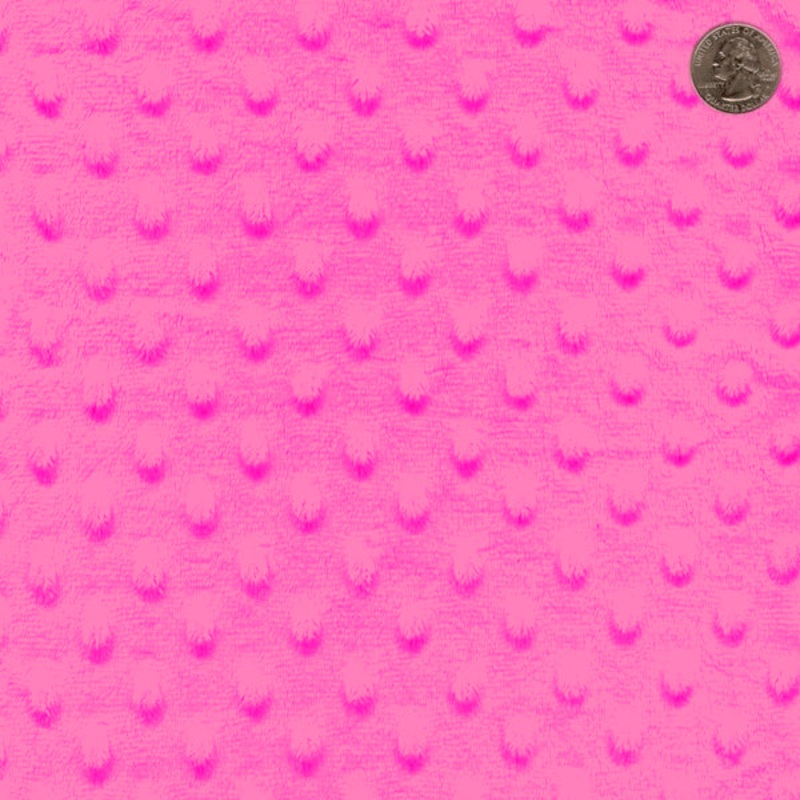 12 YD Bolt-Hot Pink Minky Dot Fabric