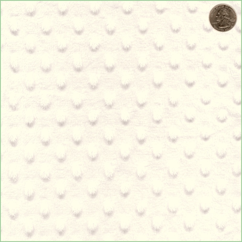 12 YD Bolt-Ivory Minky Dot Fabric